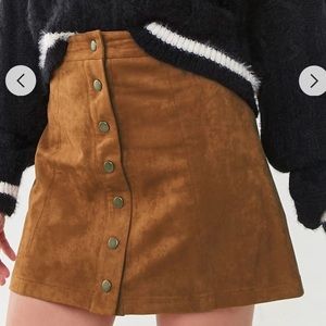 Brand new faux suede mini skirt